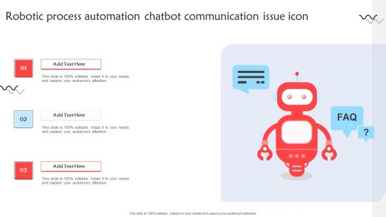 Robotic Process Automation Chatbot Communication Issue Icon Elements PDF