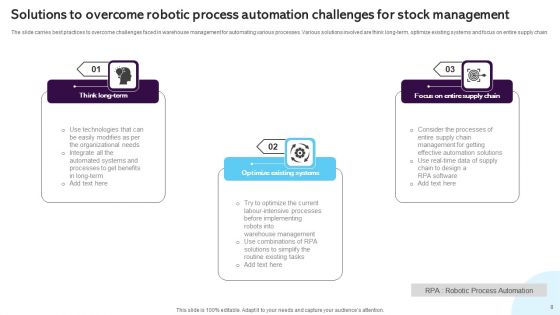 Robotic Process Automation For Stock Management Ppt PowerPoint Presentation Complete Deck With Slides