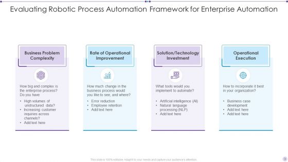 Robotic Process Automation Framework Ppt PowerPoint Presentation Complete Deck With Slides