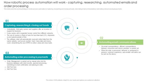 Robotic Process Automation How Robotic Process Automation Will Work Capturing Ideas PDF Robotic Process Automation How Robotic Process Automation Will Work Capturing Ideas PDF