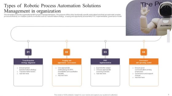 Robotic Process Automation Solutions Management Ppt PowerPoint Presentation Complete Deck With Slides