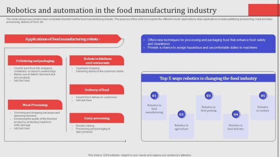 Robotics And Automation In The Food Manufacturing Industry Microsoft PDF Robotics And Automation In The Food Manufacturing Industry Microsoft PDF