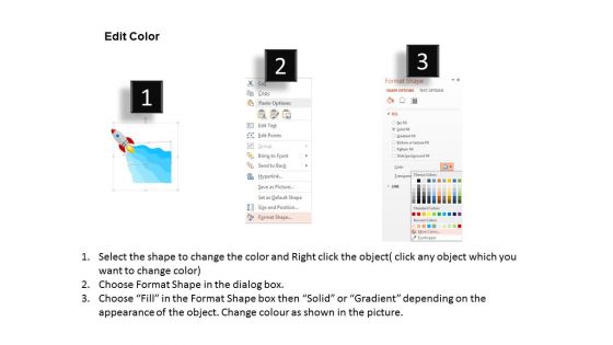 Rocket Five Text Boxes Diagram For Growth Powerpoint Template