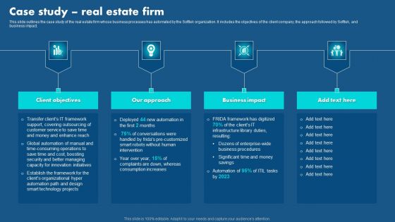 Role Of Hyperautomation In Redefining Business Case Study Real Estate Firm Template PDF