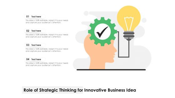 Role Of Strategic Thinking For Innovative Business Idea Ppt PowerPoint Presentation Inspiration Background Images PDF