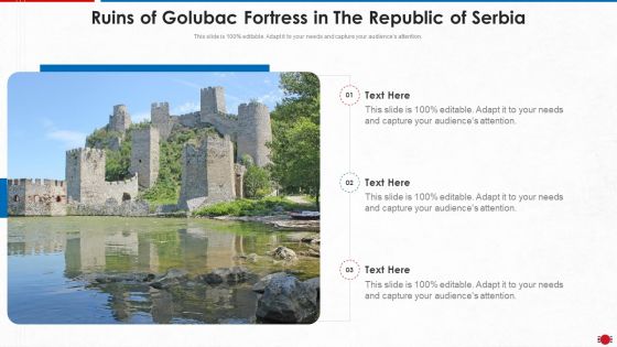 Ruins Of Golubac Fortress In The Republic Of Serbia Brochure PDF