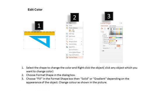 Ruler For Drawing And Measurement Powerpoint Templates