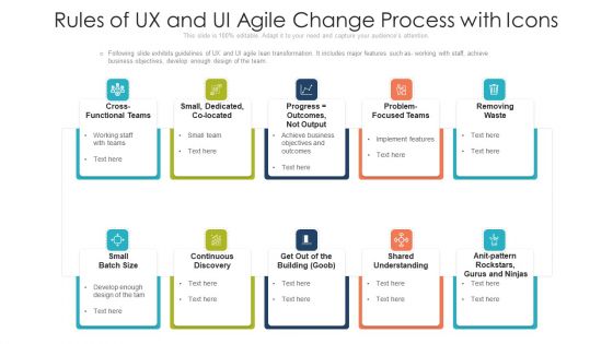 Rules Of UX And UI Agile Change Process With Icons Rules PDF