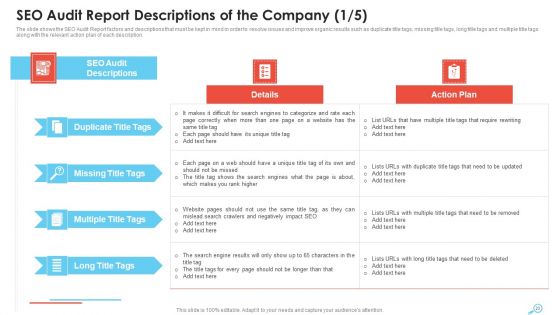 SEO Audit Report To Enhance Organic Search And Website Sessions Ppt PowerPoint Presentation Complete Deck With Slides