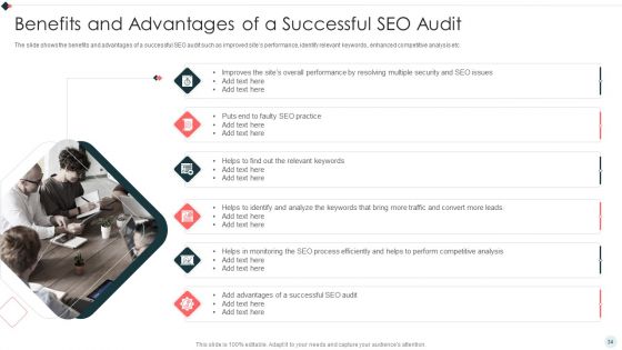 SEO Audit Summary To Increase Organic Search Results And Website Visitors Ppt PowerPoint Presentation Complete Deck With Slides