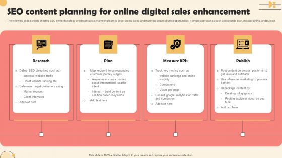 SEO Content Planning For Online Digital Sales Enhancement Formats PDF SEO Content Planning For Online Digital Sales Enhancement Formats PDF