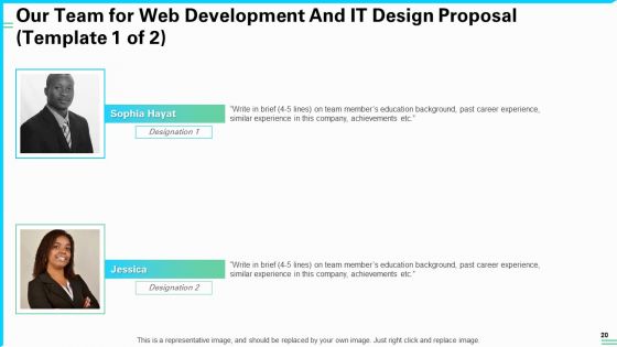 Web Development And IT Design Proposal Ppt PowerPoint Presentation Complete Deck With Slides