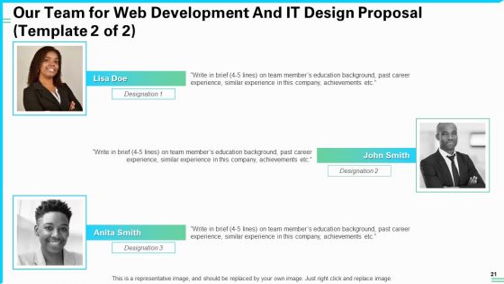 Web Development And IT Design Proposal Ppt PowerPoint Presentation Complete Deck With Slides