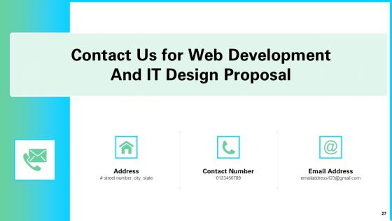 Web Development And IT Design Proposal Ppt PowerPoint Presentation Complete Deck With Slides
