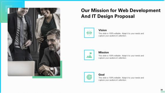 Web Development And IT Design Proposal Ppt PowerPoint Presentation Complete Deck With Slides