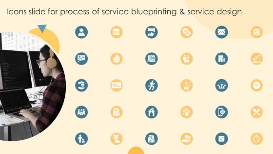 Icons Slide For Process Of Service Blueprinting And Service Design Pictures PDF Icons Slide For Process Of Service Blueprinting And Service Design Pictures PDF