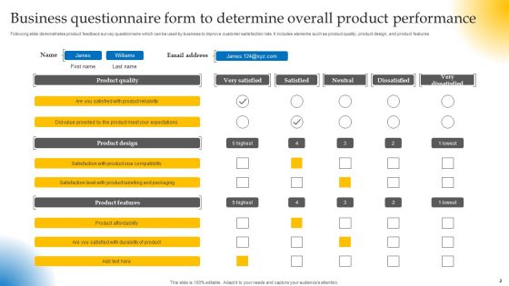 Business Questionnaire Ppt PowerPoint Presentation Complete Deck With Slides Survey