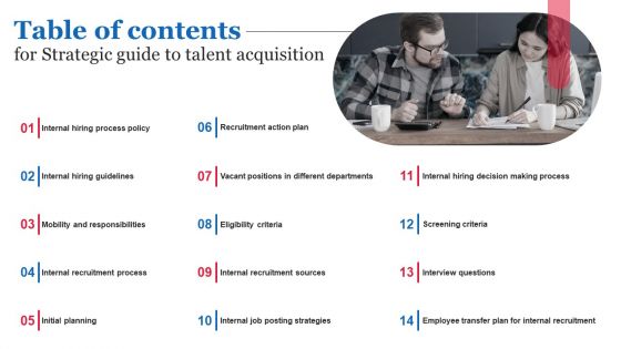 Table Of Contents For Complete Guide To Talent Acquisition Topics PDF Table Of Contents For Complete Guide To Talent Acquisition Topics PDF