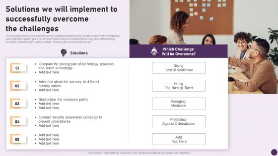 Guide To Healthcare Services Administration Solutions We Will Implement To Successfully Overcome The Challenges Brochure PDF Guide To Healthcare Services Administration Solutions We Will Implement To Successfully Overcome The Challenges Brochure PDF