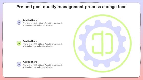 Pre And Post Quality Management Process Change Icon Clipart PDF