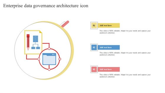 Enterprise Data Governance Architecture Icon Portrait PDF