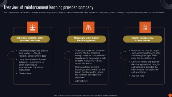 Reinforcement Learning Principles And Techniques Overview Reinforcement Learning Provider Company Inspiration PDF Reinforcement Learning Principles And Techniques Overview Reinforcement Learning Provider Company Inspiration PDF