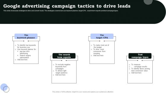 Google Advertising Campaign Tactics To Drive Leads Themes PDF Google Advertising Campaign Tactics To Drive Leads Themes PDF