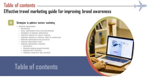 Effective Travel Marketing Guide For Improving Brand Awareness Table Of Contents Guidelines PDF Effective Travel Marketing Guide For Improving Brand Awareness Table Of Contents Guidelines PDF