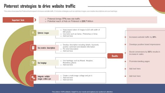 Pinterest Strategies To Drive Website Traffic Effective Travel Marketing Guide For Improving Graphics PDF