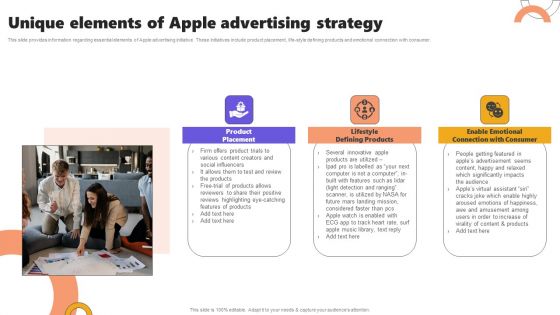 Unique Elements Of Apple Advertising Strategy Ppt Portfolio Example Topics PDF Unique Elements Of Apple Advertising Strategy Ppt Portfolio Example Topics PDF