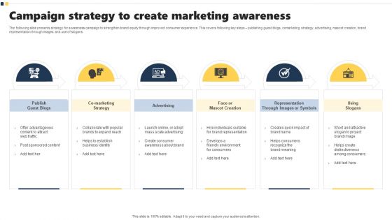Campaign Strategy To Create Marketing Awareness Brochure PDF