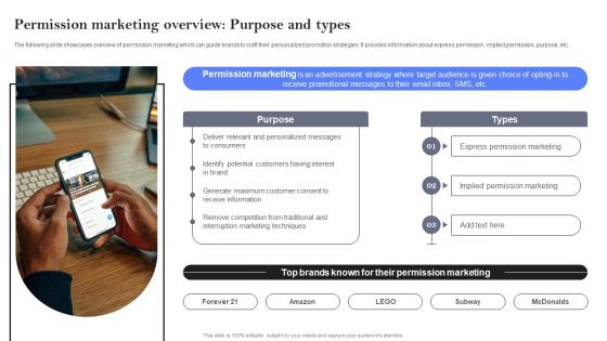 Permission Marketing Overview Purpose And Types Ppt PowerPoint Presentation File Infographic Template PDF Permission Marketing Overview Purpose And Types Ppt PowerPoint Presentation File Infographic Template PDF