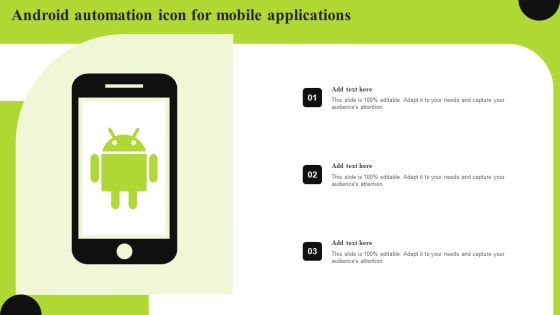 Android Automation Icon For Mobile Applications Summary PDF