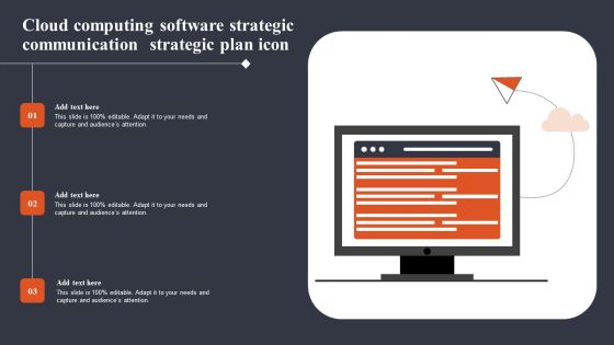 Cloud Computing Software Strategic Communication Strategic Plan Icon Brochure PDF