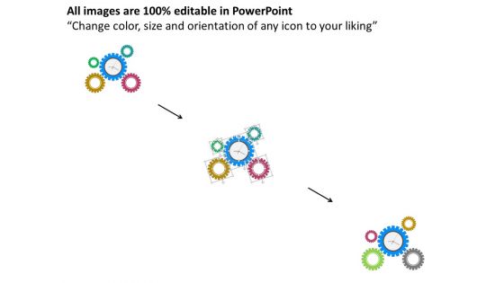 Gear With Clock For Pricing Elasticity Powerpoint Template