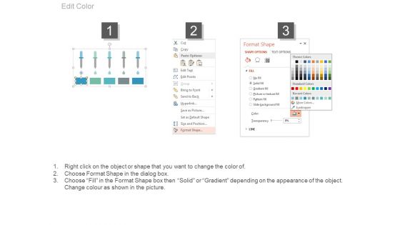 Five Droppers For Market Entry Strategy Powerpoint Template