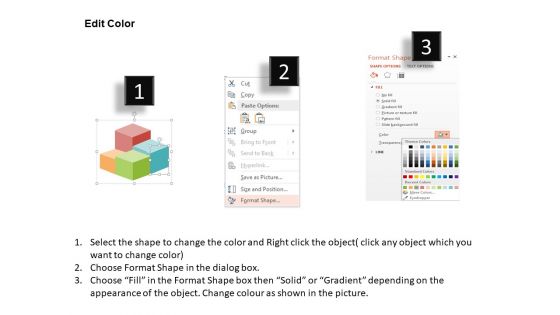 Four Cubes For Fnancial Ratio Analysis Powerpoint Template