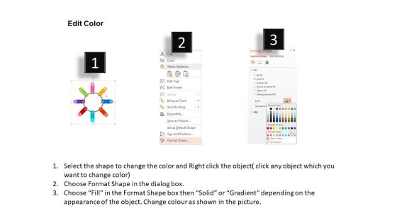 Circular Eight Level Business Strategy Powerpoint Template