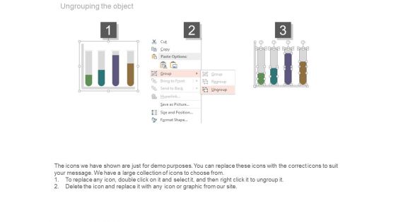 Test Tubes With Financial Data In Percentage Ratio Powerpoint Slides