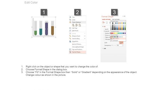 Test Tubes With Financial Data In Percentage Ratio Powerpoint Slides