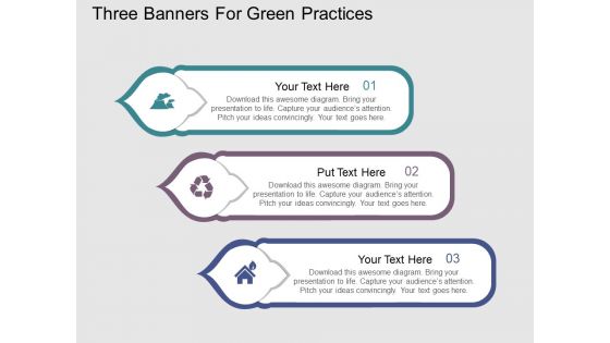 Three Banners For Green Practices Powerpoint Templates Three Banners For Green Practices Powerpoint Templates