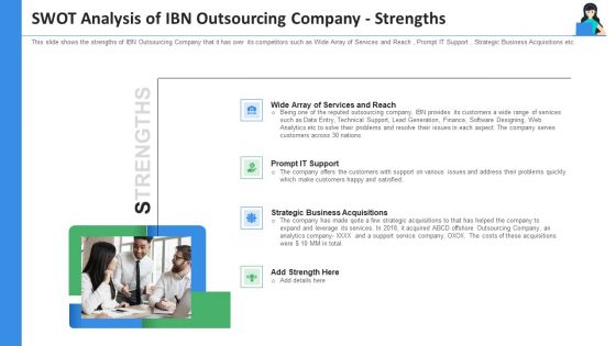 SWOT Analysis Of IBN Outsourcing Company Strengths Ppt Gallery Picture PDF SWOT Analysis Of IBN Outsourcing Company Strengths Ppt Gallery Picture PDF
