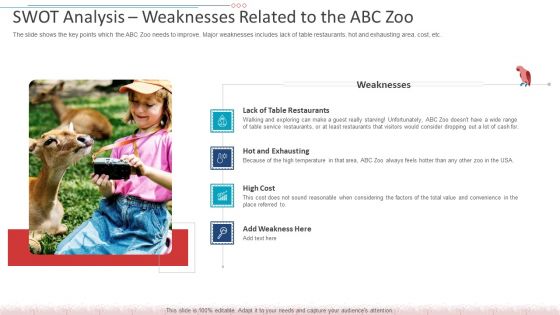 SWOT Analysis Weaknesses Related To The ABC Zoo Themes PDF
