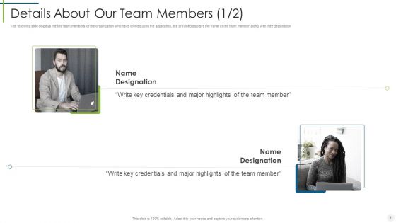 Saas Provider Details About Our Team Members Ppt Layouts File Formats PDF