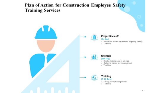 Safety And Health Training Plan For Construction Employees Ppt PowerPoint Presentation Complete Deck With Slides