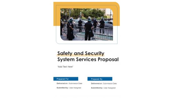 Safety And Security System Services Proposal Example Document Report Doc Pdf Ppt