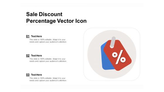 Sale Discount Percentage Vector Icon Ppt PowerPoint Presentation Professional Templates PDF