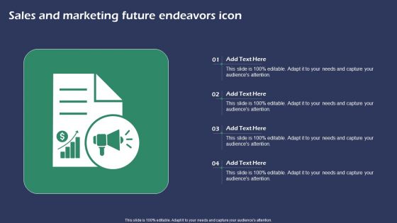 Sales And Marketing Future Endeavors Icon Professional PDF