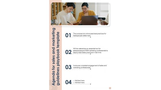 Sales And Marketing Guidelines Playbook Template