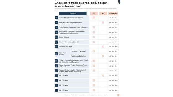 Sales And Marketing Guidelines Playbook Template